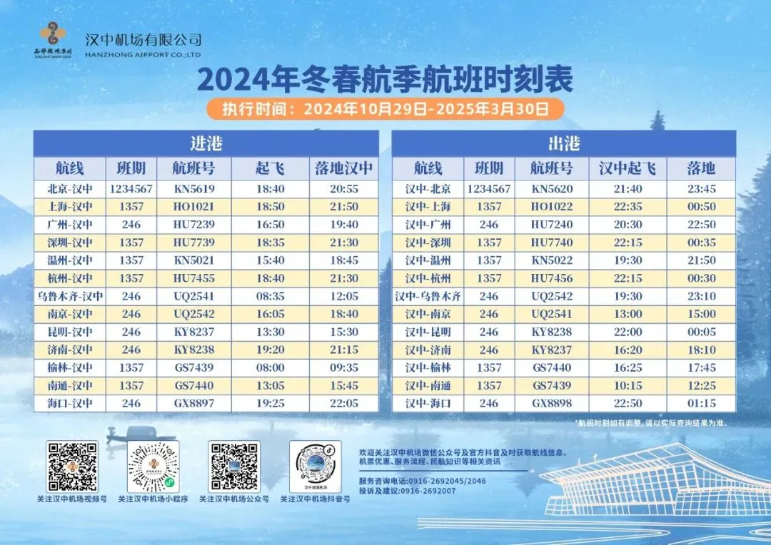 漢中再開兩條新航線！這次可直飛......